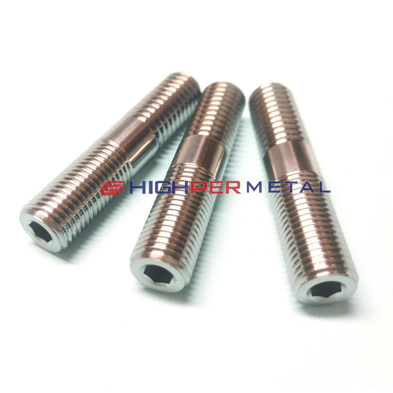 DIN 939 M10/M12 Titanium double threaded stud bolts GR5