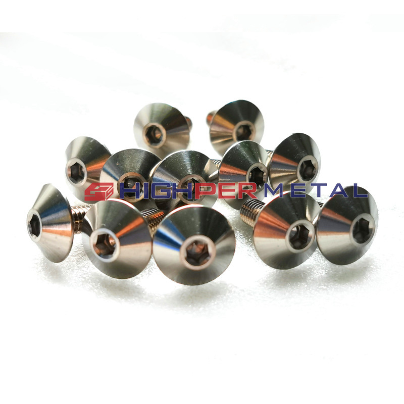 Customized M5 x 16 Titanium Hex socket screws Round Ultralig